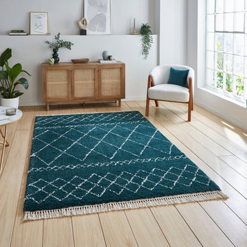 Scandi-Boho RL02 Modern Moroccan Berber Soft Plush Shaggy Green Rug-Rug Love Exclusive-Rug Love - The Most Loved Rug Store